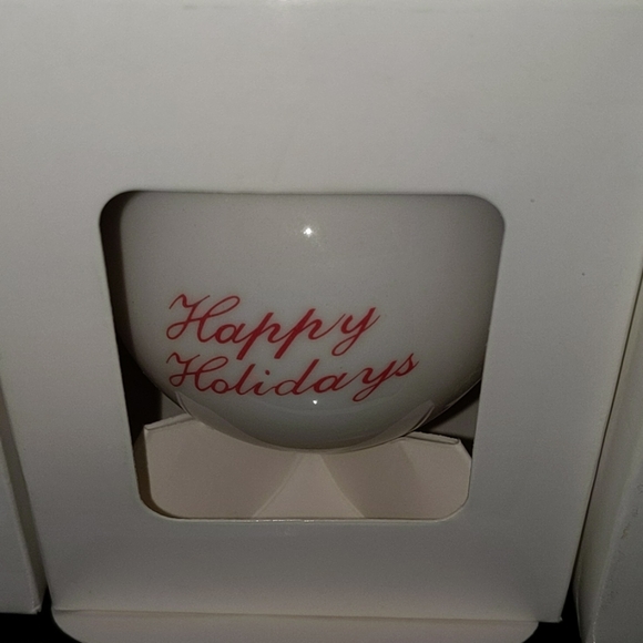 4 porcelain holiday ball ornaments customizable - Picture 3 of 7